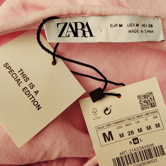 NWT Zara Special Edition Draped Knit Dress, Size M - Picture 9 of 9